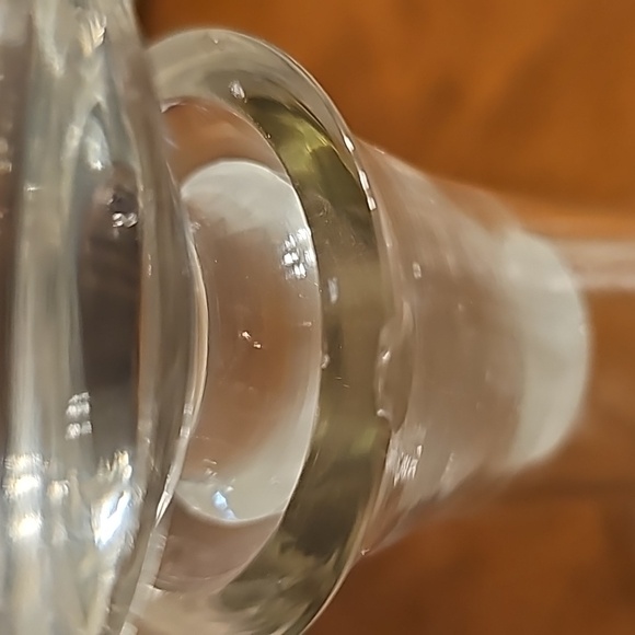 Antique Glass Ship Decanter Original Stopper Engraved Design, Chips in Pictures - Picture 4 of 5